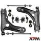 8x Kit Bras De Suspension Barre Rotule Avant Bas Pour Vw Golf Iii 1h0407151