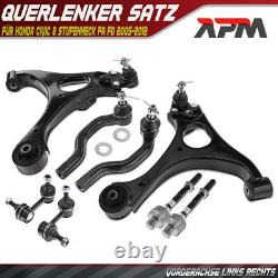 8x Kit Bras de Suspension Essieu Avant L+R pour Honda Civic 8 Berline Fa Fd