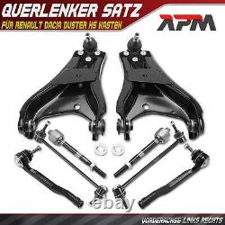 8x Kit Bras de Suspension avant Gauche Droite pour Renault Dacia Duster Hs Boîte