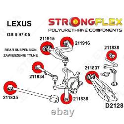 Kit suspension bras arrière polyuréthane pour Lexus GS II (97-05)